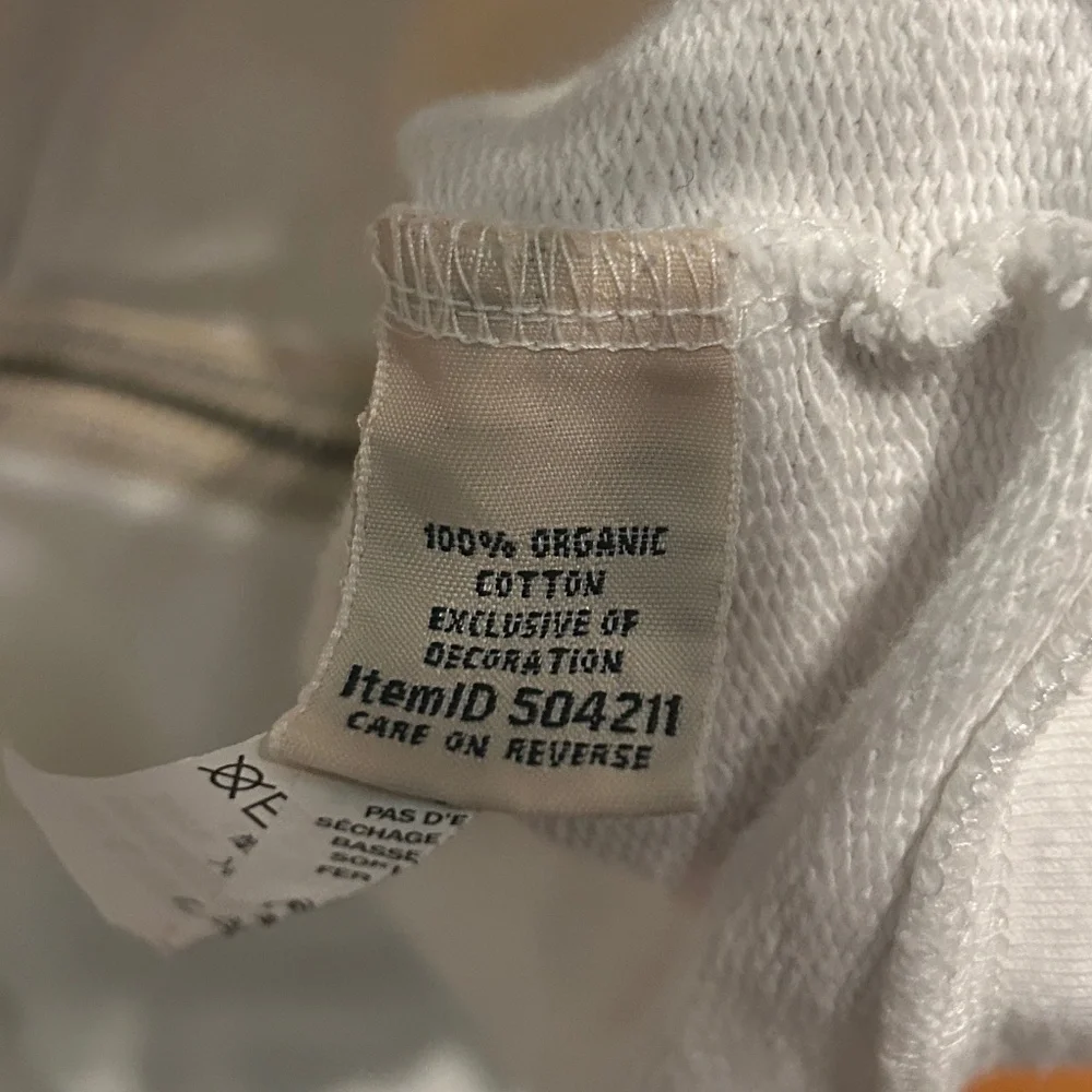 L.L. Bean White Zip Up Sweatshirt 100% Cotton M - Picture 4 of 4